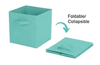 Mainstays Storage Cube Basket Box, Foldable, Home Organization, Main Materials Are Non Worn Fabric and Paper Card, Perfect for Nursery, Playroom Etc.