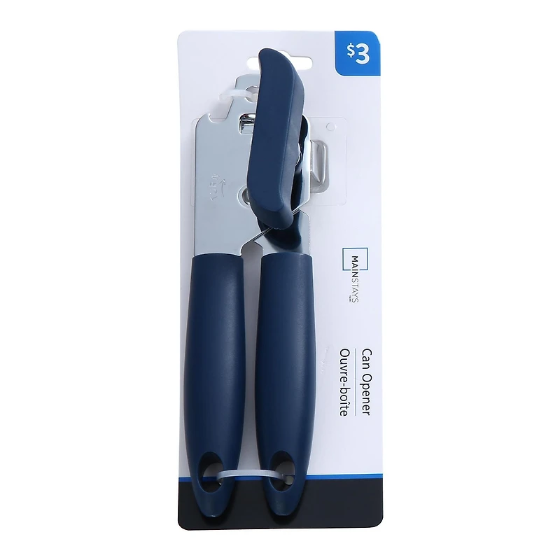 Ouvre-boîte manuel Mainstays avec décapsuleur intégré bleu, bleu sarcelle ou gris Ouvre-boîte manuel Mainstays