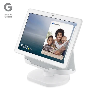 Wasserstein Adjustable Stand for Google Nest Hub Max - Made for Google Nest (Chalk)<br>