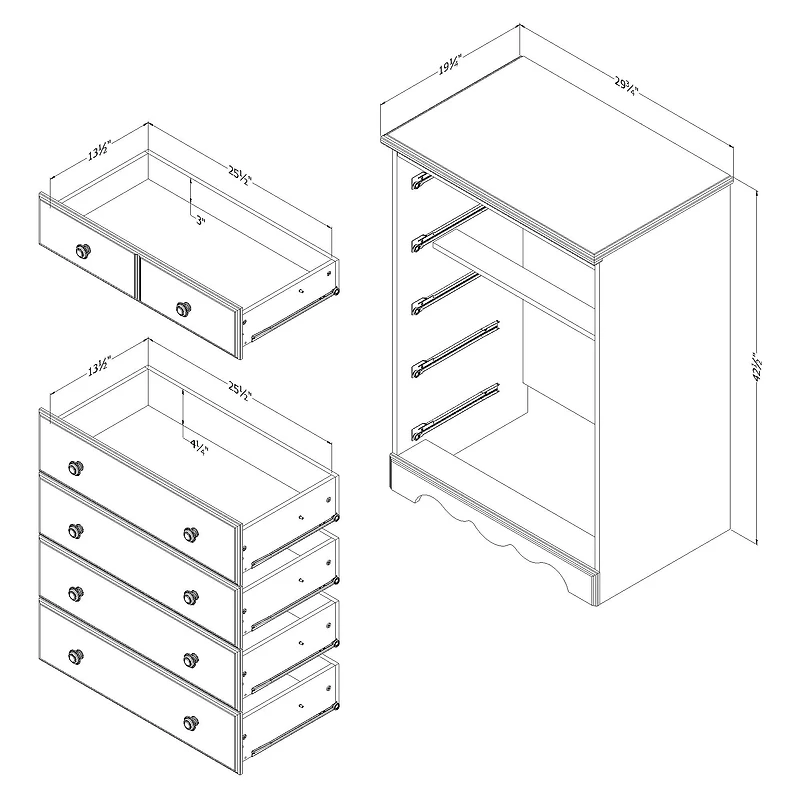 South Shore Summer Breeze 5-Drawer Chest for Child, in Blueberry