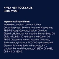 NIVEA MEN Rock Salts Exfoliating Body Wash | 3-in-1 Men Shower Gel (Body, Face & Hair), 500 mL