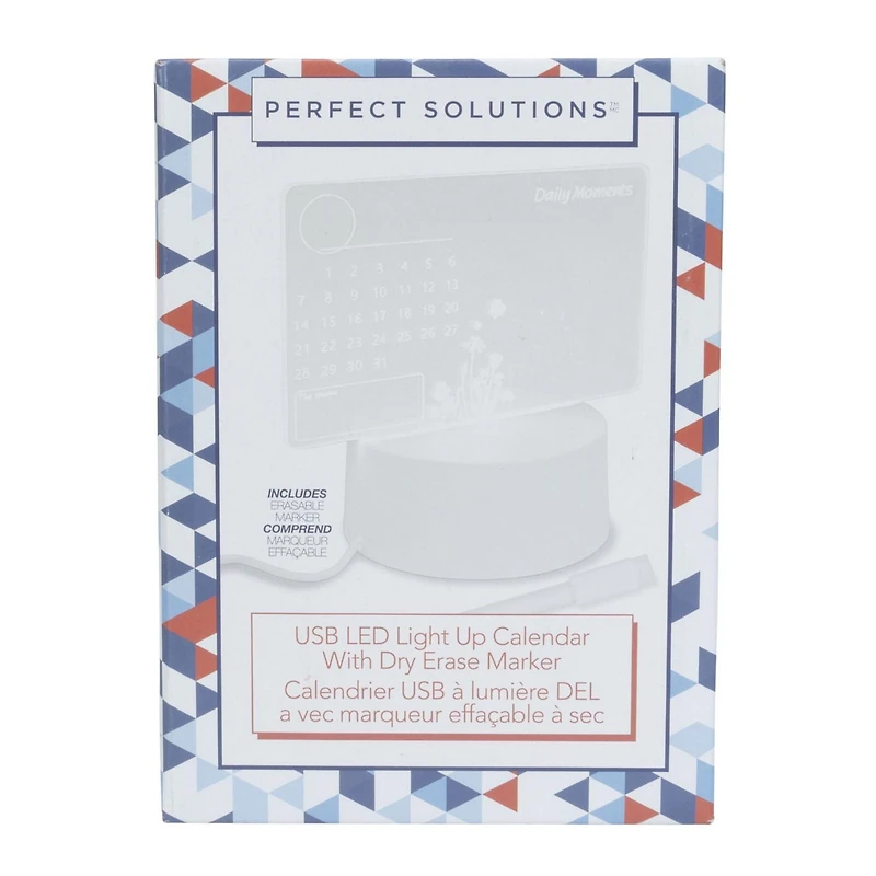 Perfect Solutions Calendrier Usb À Lumière Del Avec Marqueur Effaçable À Sec