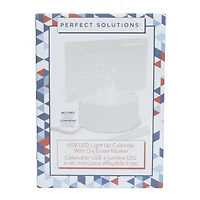 Perfect Solutions Calendrier Usb À Lumière Del Avec Marqueur Effaçable À Sec