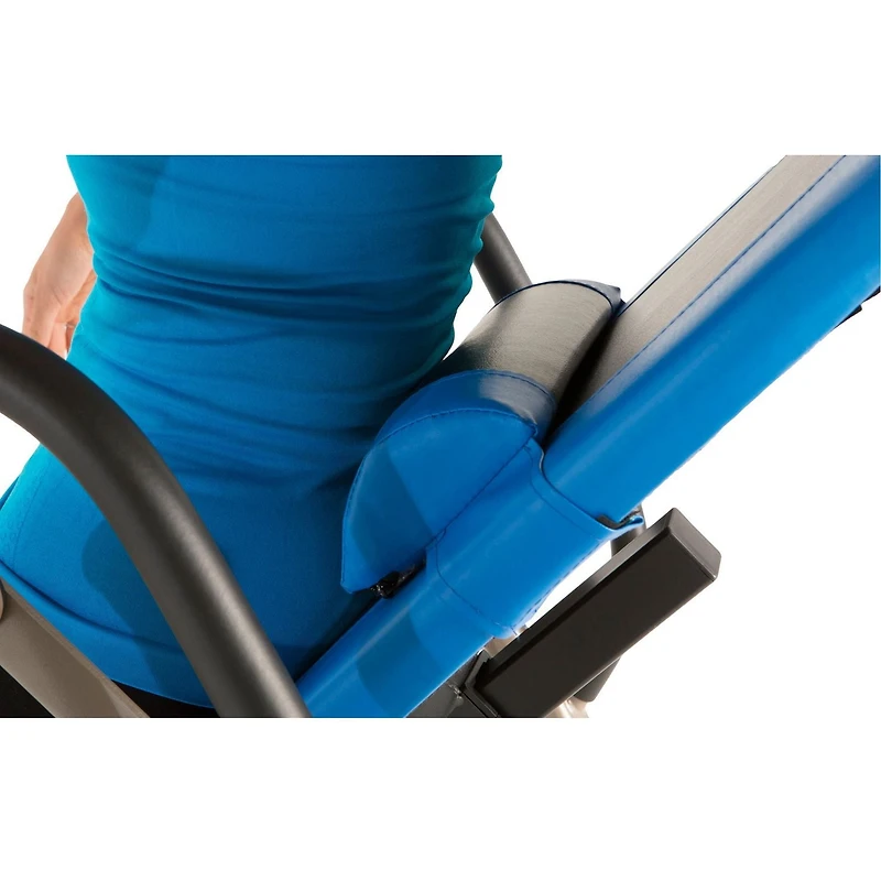 Table d'inversion EXERPEUTIC 225SL avec système de sécurité à cliquets « SURELOCK », soutien lombaire et attache-chevilles sans pincement AIR SOFT