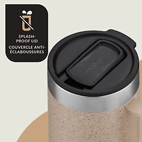 Tasse en acier inoxydable Contigo Streeterville avec couvercle anti-éclaboussures, 414 ml (14 oz), gobelet isotherme avec poignée pour café et thé, sucre roux paquet de 1