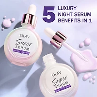 Olay Super Serum Night Repair with Salicylic Acid, Niacinamide, Lactic Acid, and Glycerin Peptide, 30ML