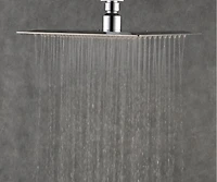 DROP Bath and Kitchen Pomme de douche pluie carrée 10" x 10" en couleur chrome