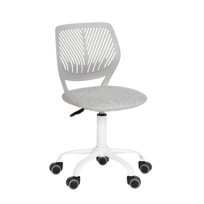 Chaise de bureau ergonomique pour enfant Homy Casa avec roulettes pivotantes et réglables en hauteur, structure robuste