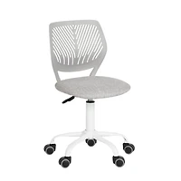 Chaise de bureau ergonomique pour enfant Homy Casa avec roulettes pivotantes et réglables en hauteur, structure robuste