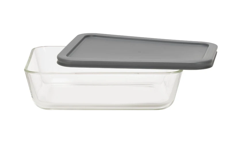 MAINSTAYS Rectangular glass food storage with PE Lid, MS GLASS 2600ML