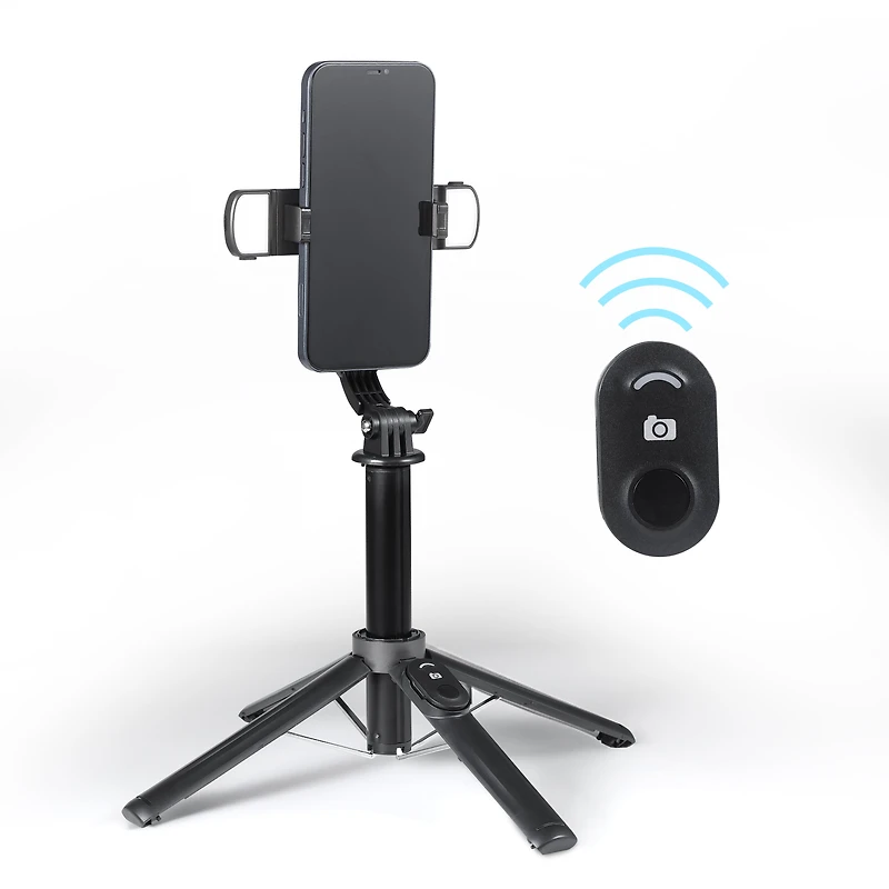 LED Lights Selfie Stick Quad Tripod, Wireless Dual LED Lights