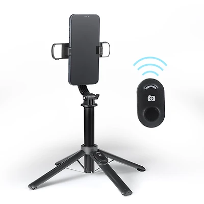 LED Lights Selfie Stick Quad Tripod, Wireless Dual LED Lights