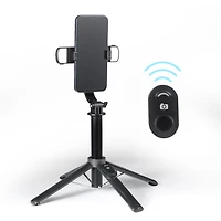 LED Lights Selfie Stick Quad Tripod, Wireless Dual LED Lights