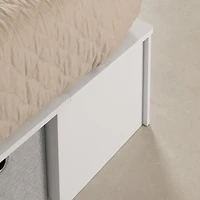 South Shore Flexible Queen Storage Platform Bed with Baskets, in Pure White
