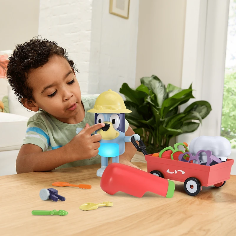 VTech® Bluey Dress-Up Bluey with Dress-Up Accessories and Wagon - English Version, 3-6 Yrs, VT BLUEY DRESS UP EN