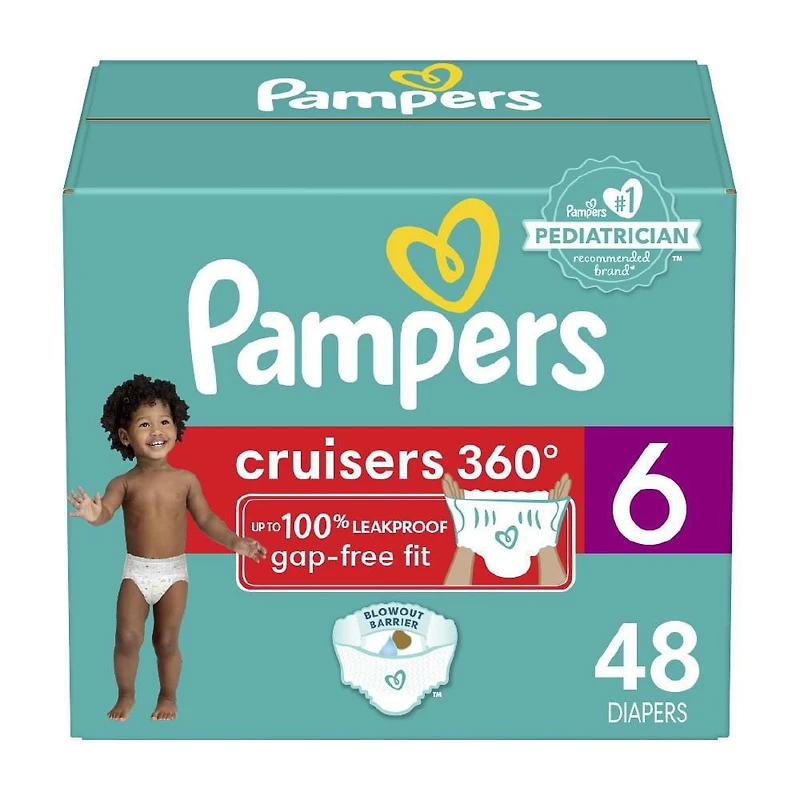 Couches Pampers Cruisers 360, format Super 78CT