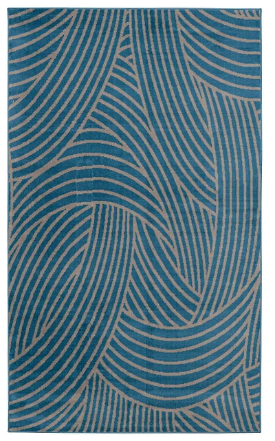 Capri Binya Blue & Light Grey 4' 3" x 7' 3" Area Rug