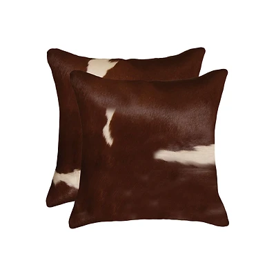 TORINO KOBE COWHIDE PILLOW 18"X18" 2-PACK