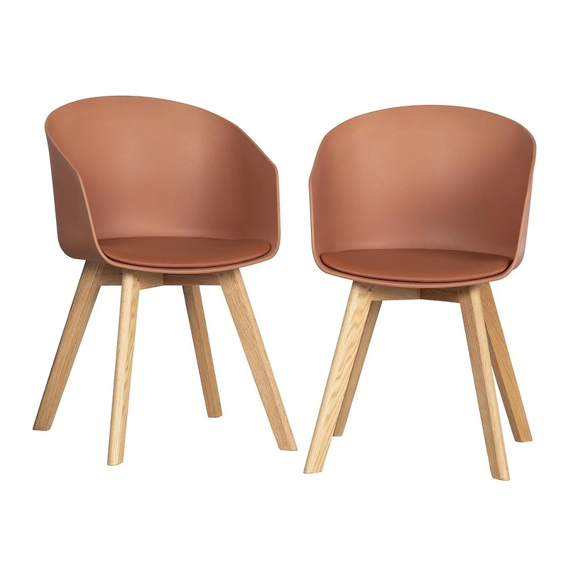 Dining Chair with Wooden Legs - Set of 2 from the collection Flam South Shore
