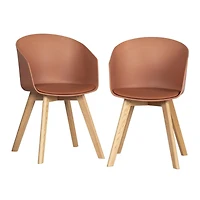 Dining Chair with Wooden Legs - Set of 2 from the collection Flam South Shore