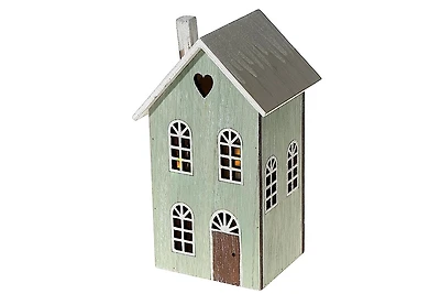 Décor De Maison Verte En Bois À Led