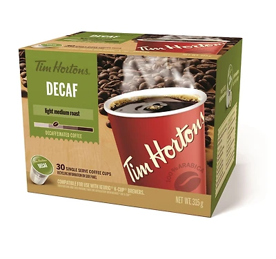 Tim Hortons Decaf Light Medium Roast Decaffeinated Coffee