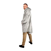 Couverture portable surdimensionnée à capuchon en sherpa des Maple Leafs de Toronto de la LNH