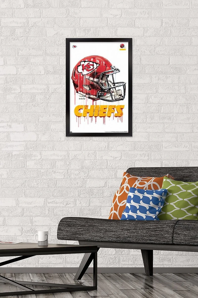 NFL Kansas City Chiefs - Drip Helmet 20 Wall Poster