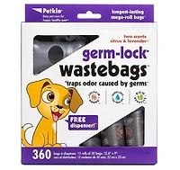 Germ-lock waste bags
