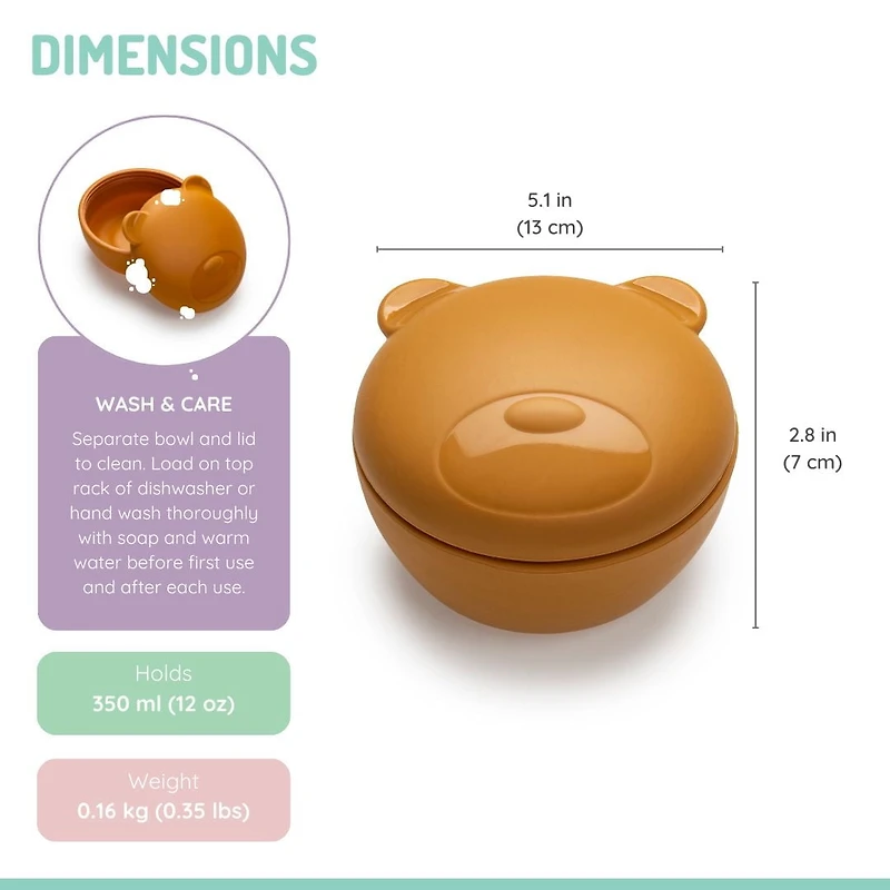 Melii Bol en silicone avec couvercle