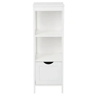 Era Spazio Bath Storage Tower Organizer, White, Storage Tower
