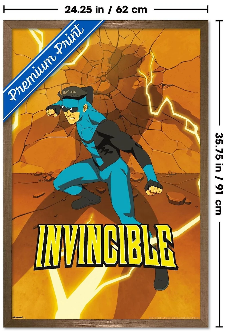 Invincible: Season 3 - Blue Suit Teaser One Sheet Wall Poster, 22.375" x 34" Framed