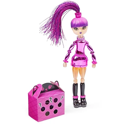 Twisty Girlz, Série 2, Poupée à transformer en bracelet à collectionner Jet B. avec Twisty Petz mystère