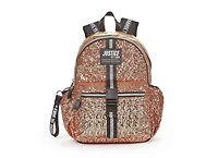 Ensemble économique de sac à dos de 17 po à plusieurs compartiments à paillettes dorées pour filles de marque Justice ™ Comprend un sac à lunch isolé et un étui à crayons