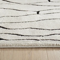 Tapis d'interieur abstrait Rug Branch Domus, creme noir, moderne - Salon, chambre