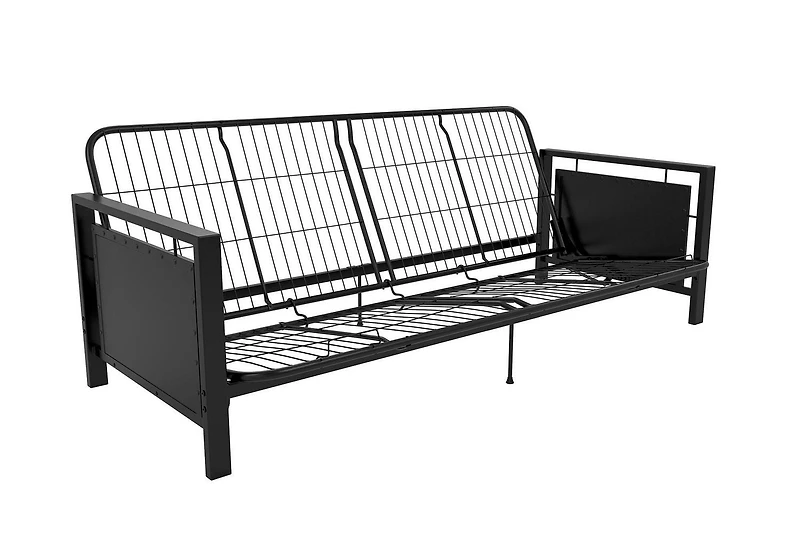 Cadre de futon avec accoudoirs en métal Henley