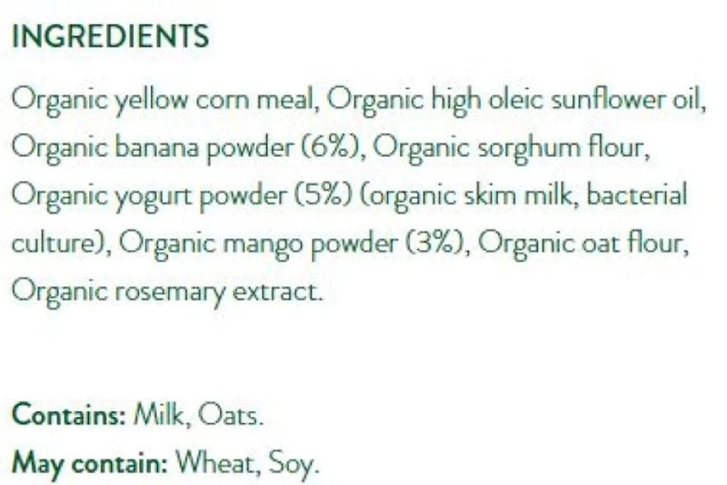 Little Bellies Organic Pick-Me Sticks Mango Yogurt Puffed Multigrain Snacks 10+ Months, 16gr