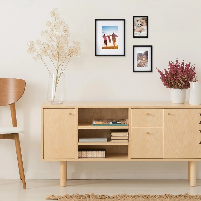 Cadre photo noir Gally 12cm x 17cm à 8cm x 12cm