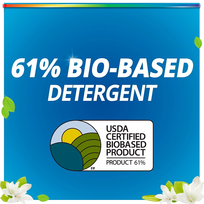 Purex détergent à lessive liquide concentré 4-en-1, Natural Elements, lin et lis, sans colorants ajoutés, 4,43 litres, 110 brassées