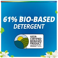 Purex détergent à lessive liquide concentré 4-en-1, Natural Elements, lin et lis, sans colorants ajoutés, 4,43 litres, 110 brassées