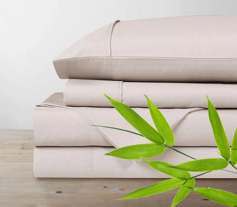 Ensemble de draps en mélange de polyester et bambou