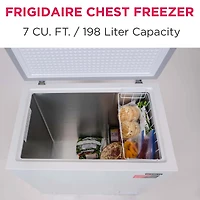 Congélateur coffre Frigidaire 7 pi³ (198 L) pour garage, cuisine ou sous-sol, grande capacité de stockage, blanc