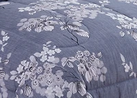 Marina Décoration Parure de lit luxueuse ultra douce en duvet d'oie moelleux avec housse de couette richement imprimée, comprenant un ensemble de draps, motif de fleurs romantiques à l'encre délavée