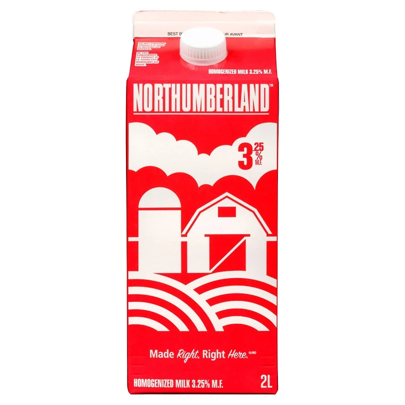 Lait homogénéisé 3,25 % Northumberland 2L