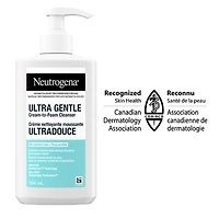 Crème nettoyante moussante ultradouce Neutrogena, Nettoyant pour le visage pour peau sensible, Peau sèche, Nettoyant, Testé par des dermatologues, Hypoallergénique, Cica, Sans parfum 354 mL
