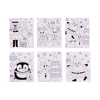 Christmas CYO Artist Creation for Kids DIY Paint with Three Brushes and Twelve Paint Pots Holiday Time
