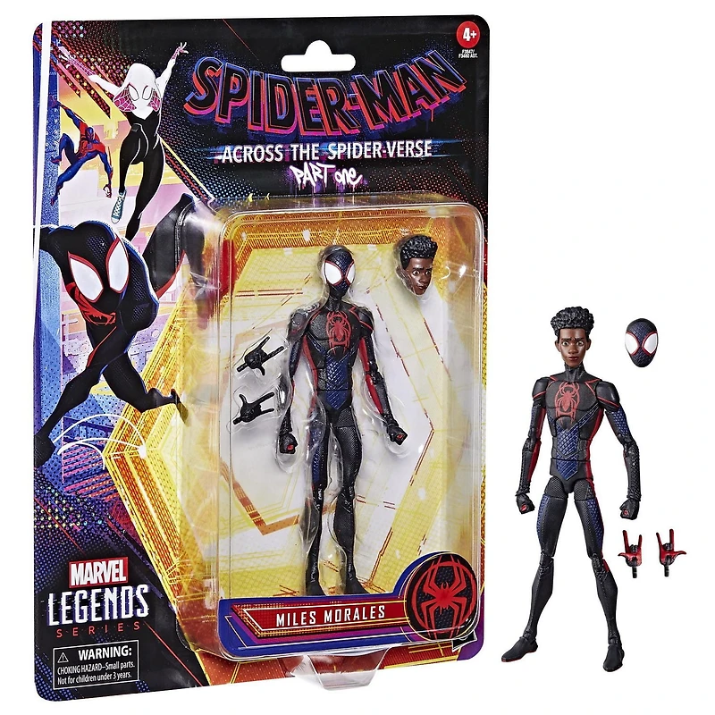 Marvel Legends Series, Spider-Man: Across the Spider-Verse (Partie 1), figurine Miles Morales de 15 cm, 3 accessoires