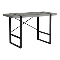 Monarch Specialties Computer Desk, Home Office, Laptop, 48"l, Work, Metal, Laminate, Grey, Black, Contemporary, Modern