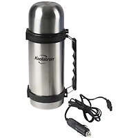 Koolatron 12V Stainless Steel Electric Flask (1L), Portable Heated Drink Flask for Car, Truck & Travel