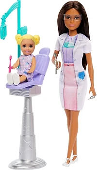 Barbie Poupée mode Dentiste, brunette, poupée enfant, accessoires
